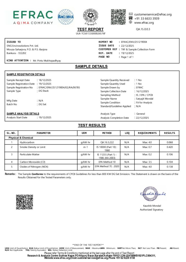 thumbnail of Sng Envirosolutions Private Limited, Dec 2025 DG_BJR