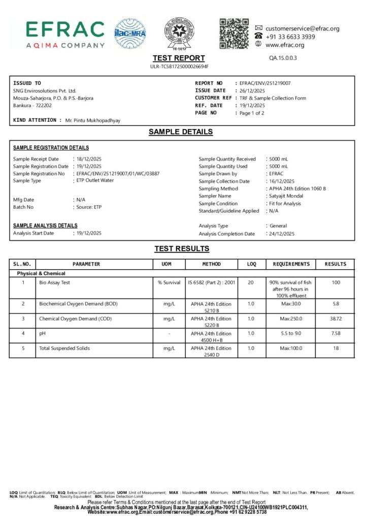 thumbnail of Sng Envirosolutions Private Limited, Dec 2025 ETP Outlet_BJR